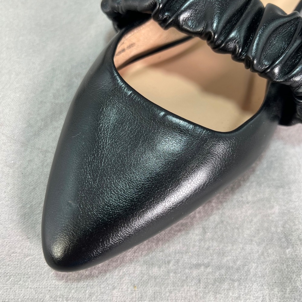 A New Day Celeste Black Pointed Toe Mule Slip On Flats Minimalist Chic Size 6 - Picture 4 of 11